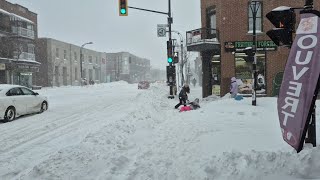 Walking in Villeray, Montreal during a snowstorm, 16/02/2025