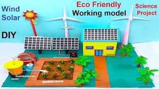 solar and wind energy irrigation systems model | eco friendly | science exhibition |  howtofunda