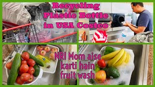 Recycling Plastic Bottle in USA Costco | How wash Fruits with NRI MOM | painting | Costco wholesale