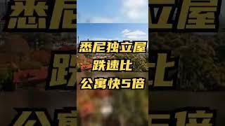 悉尼独立屋房价下跌速度比公寓快5倍