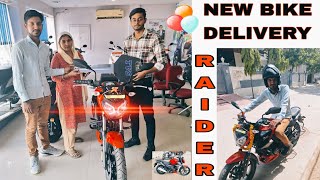 Taking delivery of Tvs Raider🏍️(2024) // Tvs Raider // Bike delivery// Rider Punit