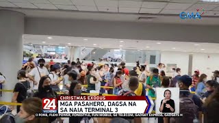 Mga pasahero, dagsa na sa NAIA Terminal 3 | 24 Oras Weekend