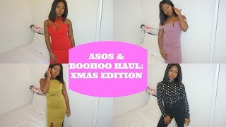 TRY ON ASOS & BOOHOO HAUL | CHRISTMAS PARTY OUTFIT IDEAS!