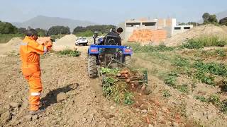 Cosechadora de papa con tractor Taishang de 32 HP