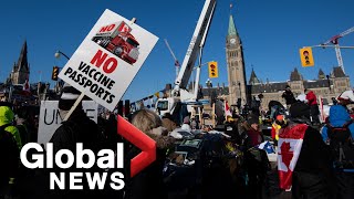 Trucker protests: Ottawa police investigating children living inside convoy trucks | FULL