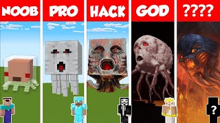 Minecraft REAL LIFE GHAST HOUSE BUILD CHALLENGE - NOOB vs PRO vs HACKER vs GOD / Animation