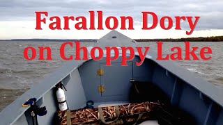 23' Farallon Offshore Pacific Power Dory on choppy Northern Lake in November.