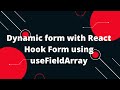 React Tutorial in Hindi #47 Dynamic form with React Hook Form using useFieldArray