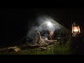 【ソロキャンプ】土砂降りのタープ泊・enjoy the rain solo camp busch craft hiking