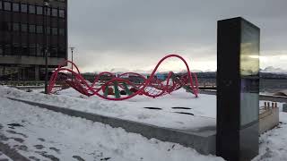 Molde, Norway- sentrum in winter-Walking- Tour