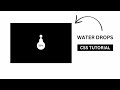 Water Drops Animation | Html and CSS only
