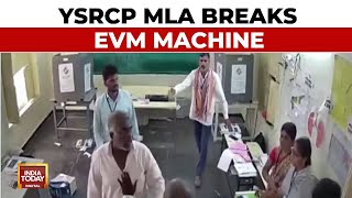 YSRCP MLA Pinnelli Ramakrishna Reddy Breaks EVM Machine, Election Commission Orders Strict Action