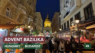 Budapest - Advent Bazilika - Christmas Market - Walking in Hungary