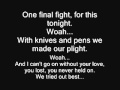 Black Veil Brides-Knives and Pens Lyrics