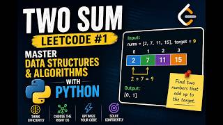 Two Sum leetcode problem. Master data structures and algorithms with Python.