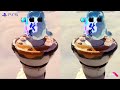 ps5 vs ps5 pro astro bot side by side 4k 60 fps max graphics dlss with best experience