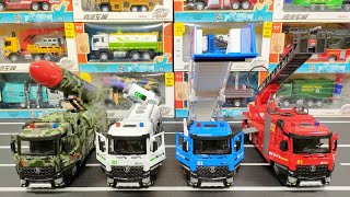 Metal Diecast Trucks Of Military Truck, Dust Suppression Truck, Passenger Stair Truck, Fire Truck