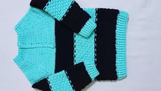 Make a beautiful crochet sweater boy for 3-4year