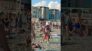 Lazarevskoye Sochi vacation on the Black Sea, near the mouth of the Psezuapse river. August 2022