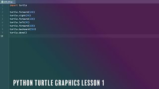 Python Turtle Graphics Lesson 1