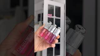 Comparing NEW #Dior Lip Glow Oil Pink Lilac to shades Pink and Raspberry #swatches #shorts #lipoil