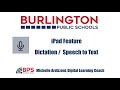 iPad Feature Dictation / Speech to Text