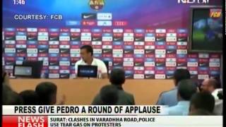 Pedro Returns To Barcelona For Farewell Press Conference