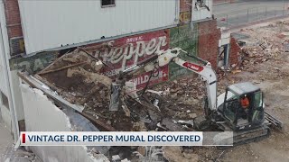 Vintage Dr Pepper mural discovered in downtown Lufkin
