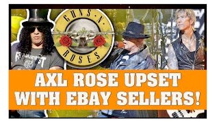 Guns N' Roses News: Axl Rose Upset With Ebay Sellers!