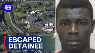 Convicted gang rapist escapes immigration custody, prompting manhunt | 9 News Australia