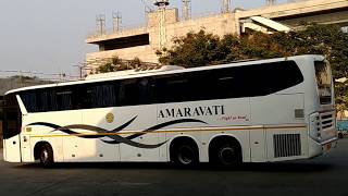 SCANIA AMARAVATHI BUS Going to Vijayawada | APSRTC