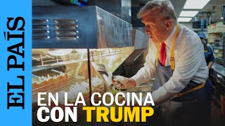 TRUMP MCDONALDS | El candidato republicano prepara unas patatas fritas y sorprende a unos clientes