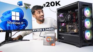 20,000/- Rs Super AMD PC Build!⚡Gaming \u0026 Editing! 🪛Live Test - Perfect for Students