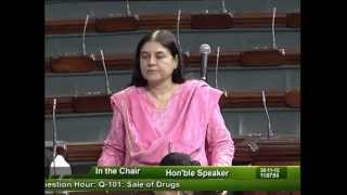 Question Hour: Q-101: Sales of Drugs: Smt. Maneka Gandhi: 30.11.2012