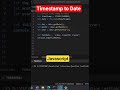 Convert Timestamp to Date in Javascript | javascript interview question #shorts #coding #javascript