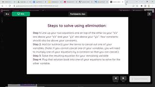Lesson 5.4: Solve Systems using Elimination