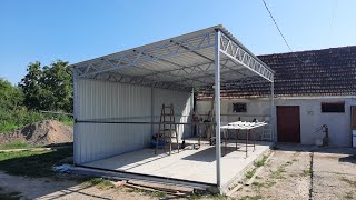 STEEL METAL BUILDING _ GARAGE 9x7m IZGRADNJA GARAŽE