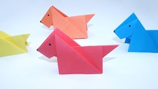 How to Make an Easy Origami Dog With Paper - Paper Dog Making for begginers
