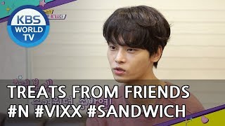 Treats From Friends: N(Vixx)'s 'Inkigayo' sandwich [Happy Together/2018.10.25]