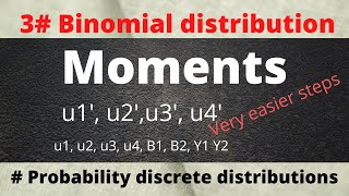 moments of binomial distribution | moment about origin and mean ,coefficient of skewness,kurtosis