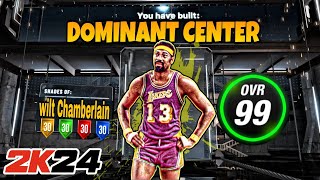NBA 2K24 MOST DOMINANT CENTER BUILD - 99 rebound! inside big man