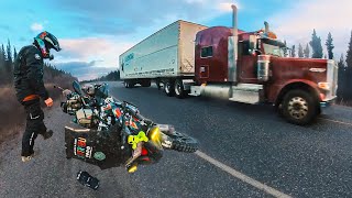 I FELL ON THE ROAD and A TRUCK DRIVER STOPPED TO HELP ME | Episode 300 - Around the World on a Bike