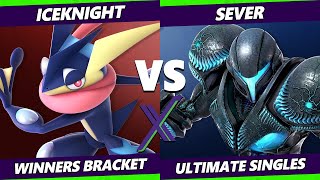 S@X 468 - IceKnight (Greninja) Vs. SeVeR (Dark Samus) Smash Ultimate - SSBU