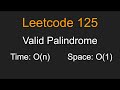 Valid Palindrome - Leetcode 125 - Python
