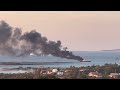 Olbia. Yacht in fiamme. In salvo l'equipaggio 10 08 24