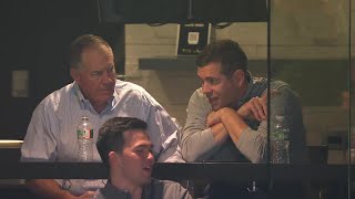 Bill Belichick sitting with Brad Stevens at Celtics game | NBA on ESPN
