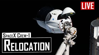 SpaceX Crew Dragon Crew-1 Relocation ISS Docking 🔴 Live