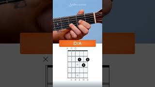 How to Play D/A Chord on Guitar (EASY slash chord for beginners) #Shorts
