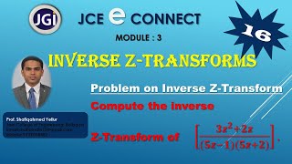 #16 || Problem#10 ||  Inverse Z-Transform of    [(〖𝟑𝒛〗^𝟐+𝟐𝒛)/((𝟓𝒛−𝟏)(𝟓𝒛+𝟐))]. By Shafiqahmed.