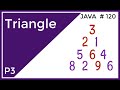 Coding Technical Interview - Triangle 2D Bottom Up Approach